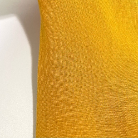 J. Jill Love Linen Roll Tab Sleeve A-Line Button Down Shirt Dandelion Large - Picture 11 of 15